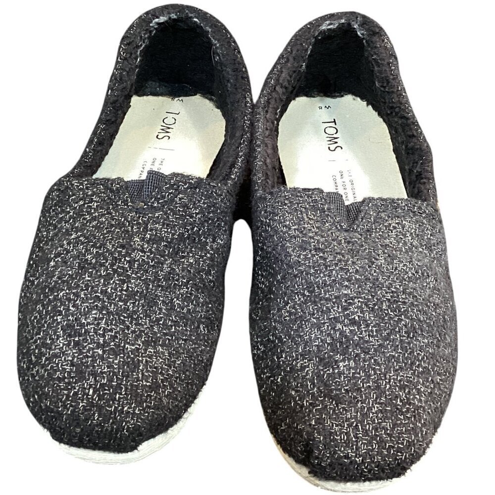Toms Night Owl Sherpa Lined Classic Felt Alpargata Sz 8M 307E‎